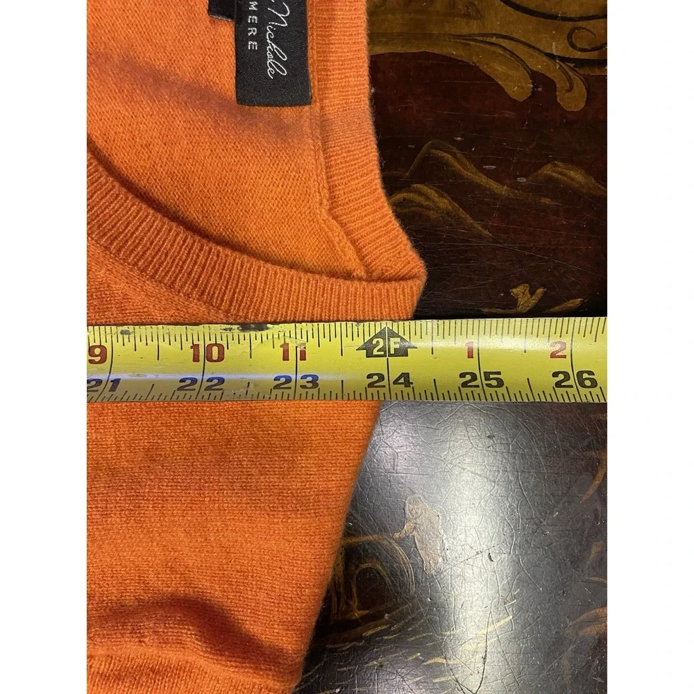 Claudia Nichole Cashmere Orange Cashmere Longsleeve Sweater Swiftie Cozy‎ L NEW - Picture 11 of 11